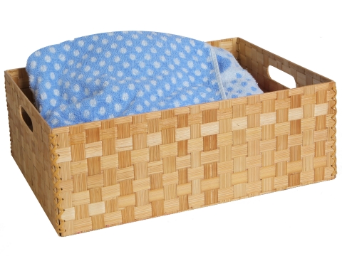 Bamboo towel basket KD